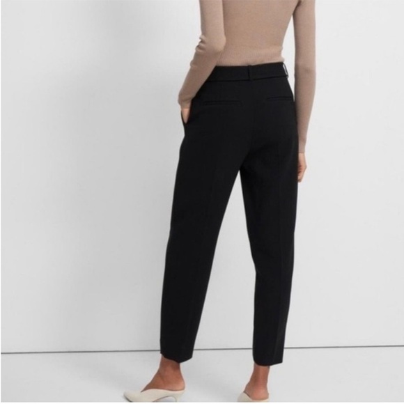 Theory Sash Tie Waist Pant Black Crepe sz 2 - Picture 10 of 10